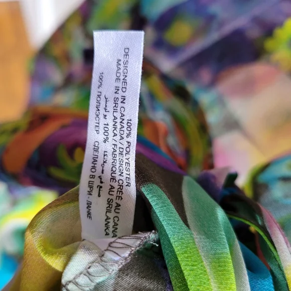 La Vie en Rose Aqua Floral Beach Coverup  Medium - Picture 9 of 11